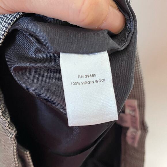 NWT PENDLETON black/white houndstooth check wool pants lined size 6 winter - Picture 6 of 7